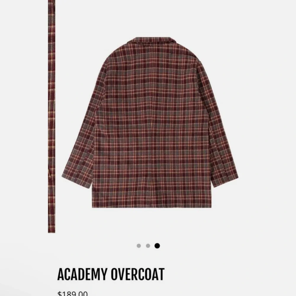 The Hundreds Harry Potter Gryffindor Plaid Wool Blend Coat Jacket Mens